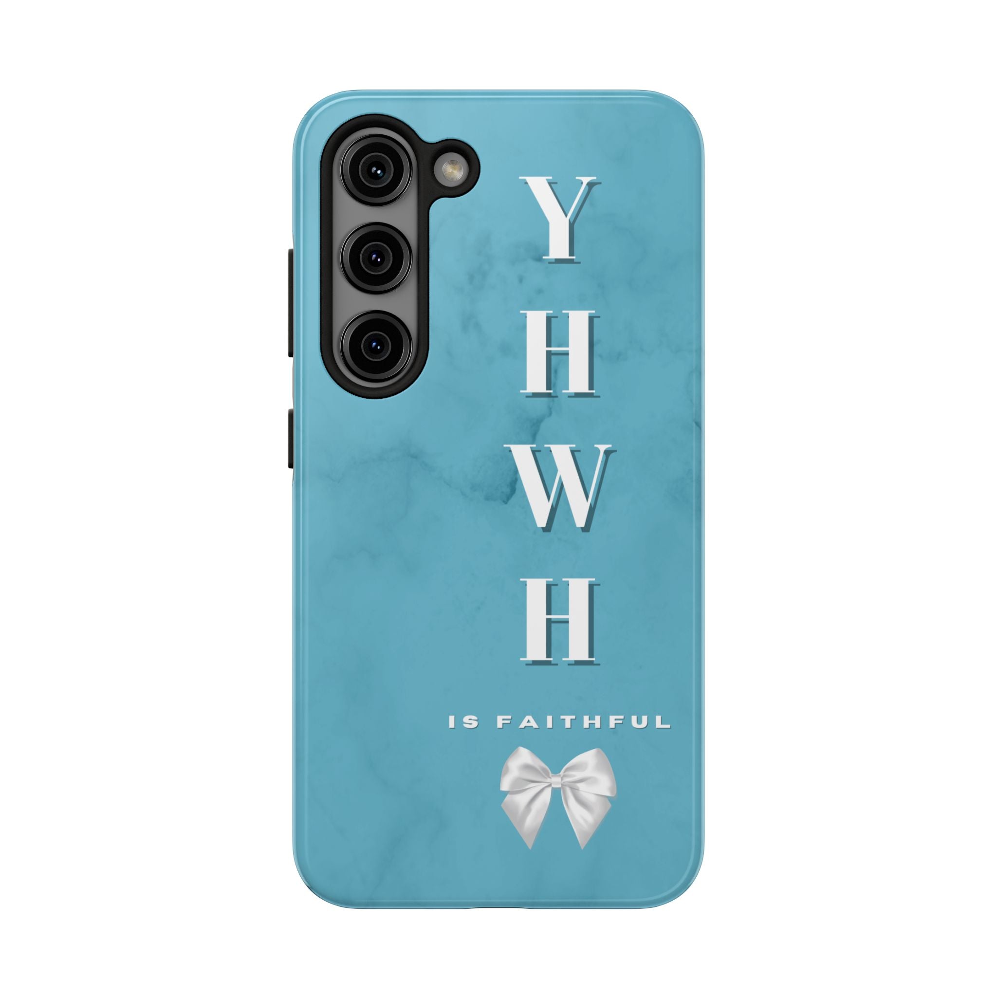 The Turquoise Yahweh is Faithful Phone Case (Non-MagSafe)
