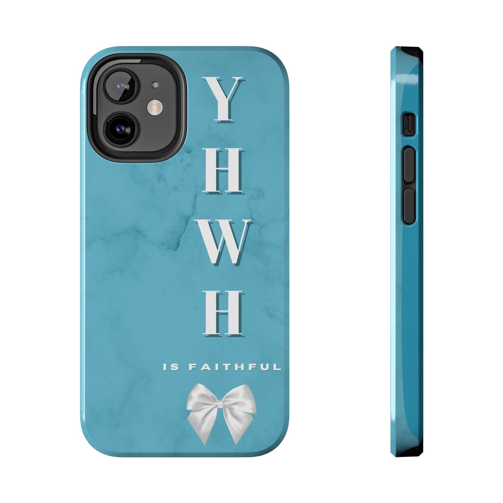 The Turquoise Yahweh is Faithful Phone Case (Non-MagSafe)