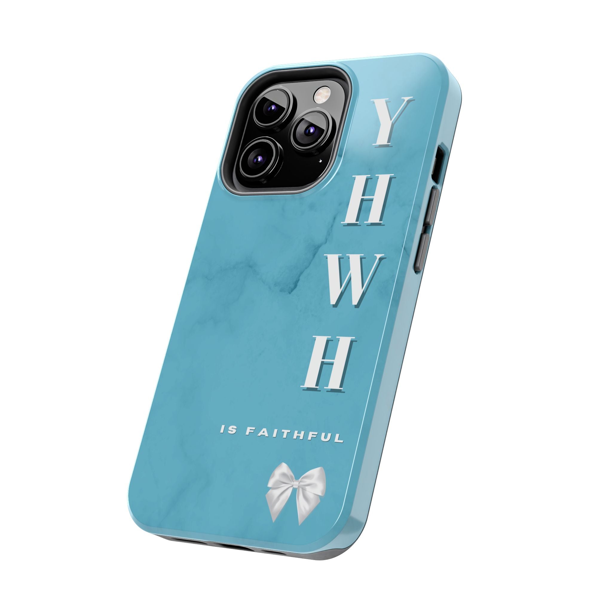 The Turquoise Yahweh is Faithful Phone Case (Non-MagSafe)