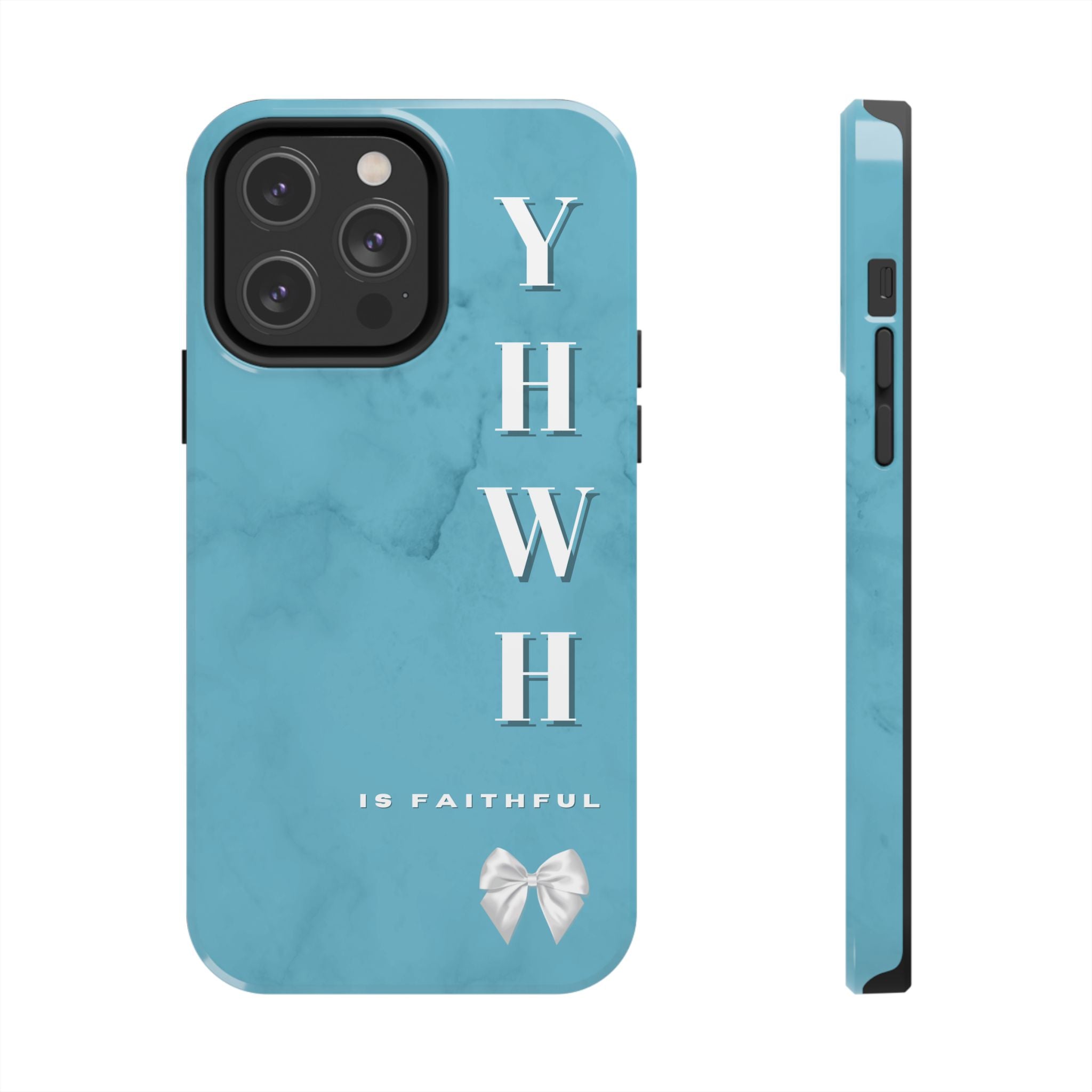 The Turquoise Yahweh is Faithful Phone Case (Non-MagSafe)