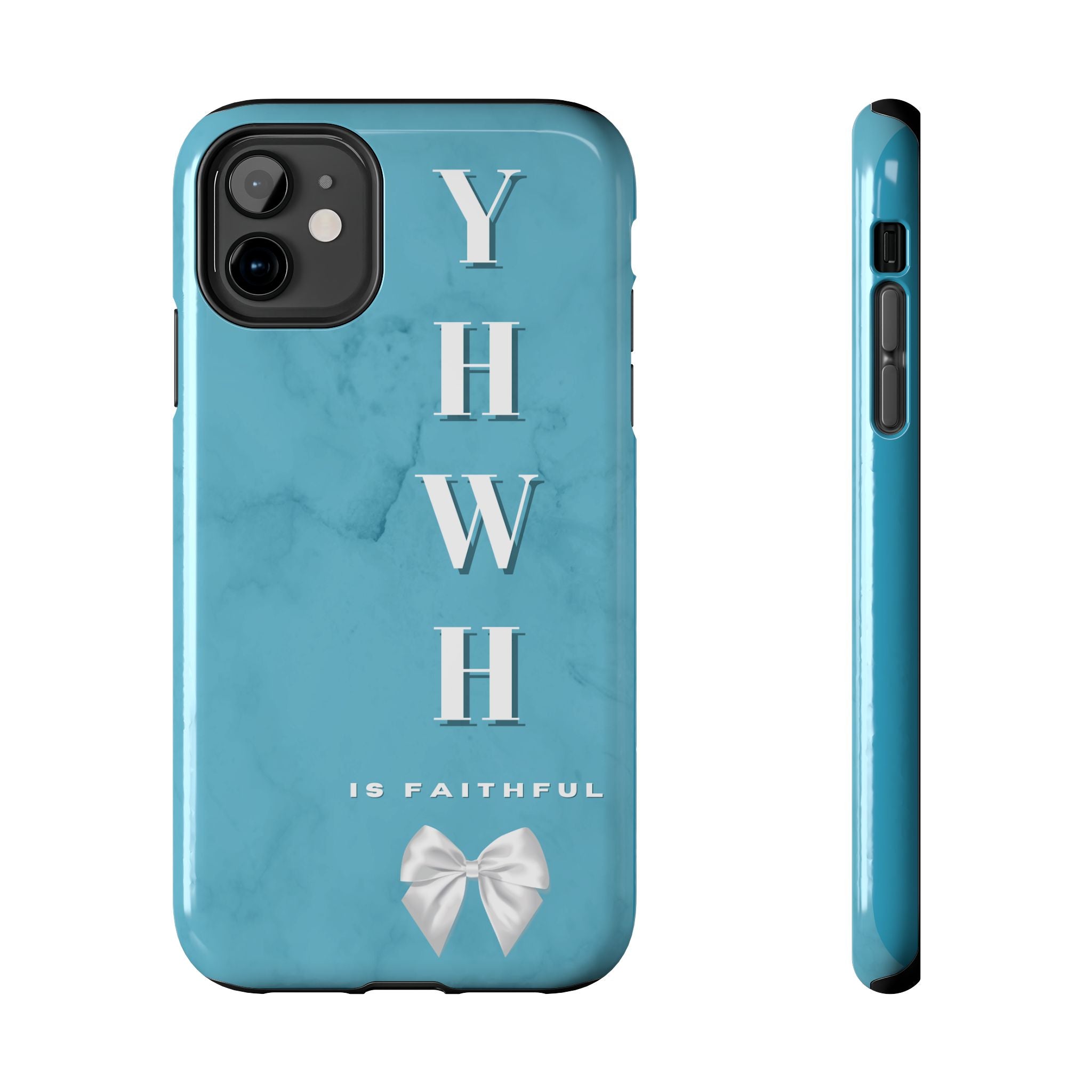 The Turquoise Yahweh is Faithful Phone Case (Non-MagSafe)