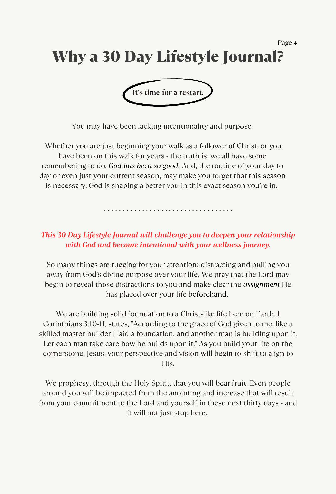 30 Day Journal: Lock in with Yahweh