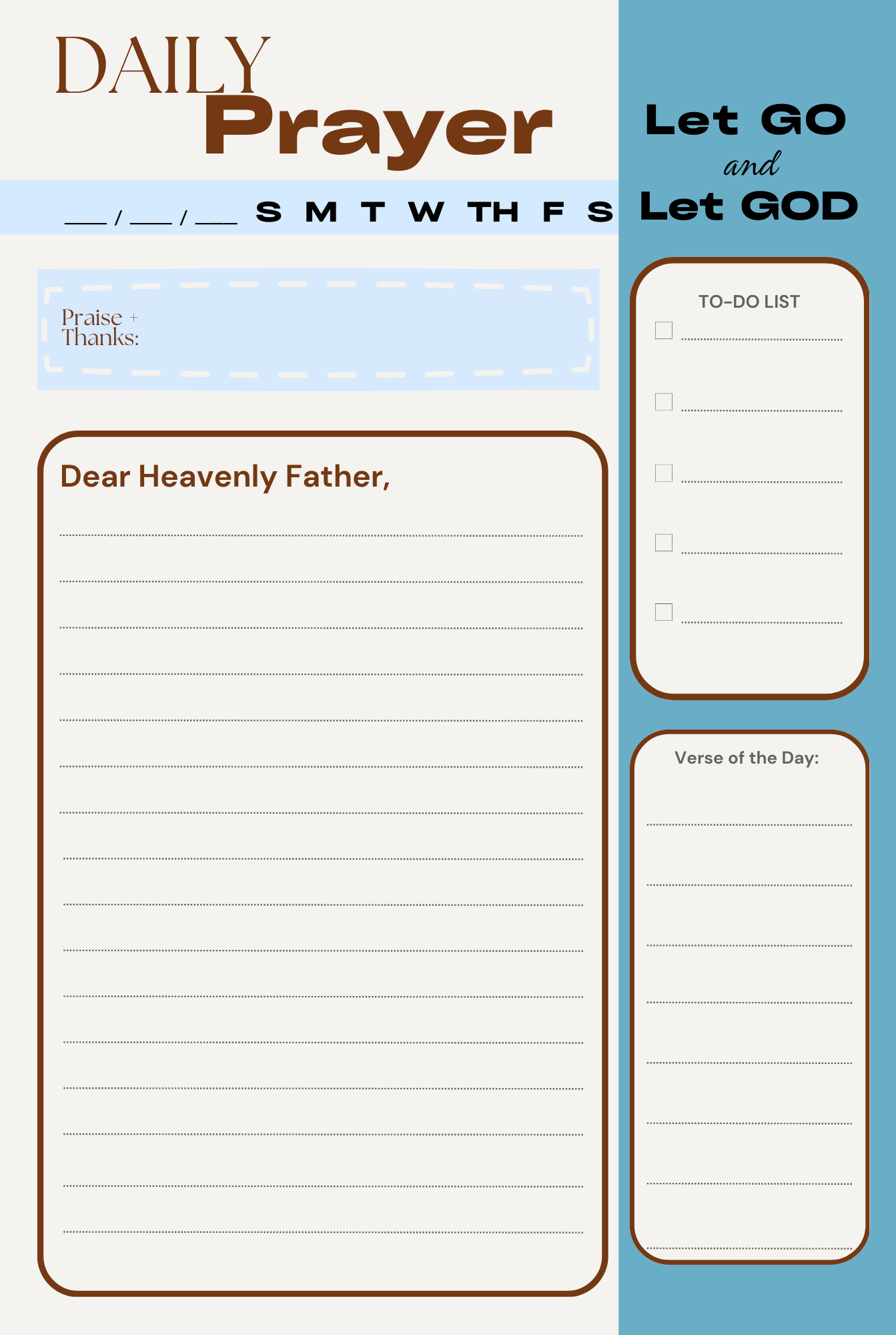 Prayer Journal for Men: A Redeemed Man of God: Restored, Purposeful, and Necessary