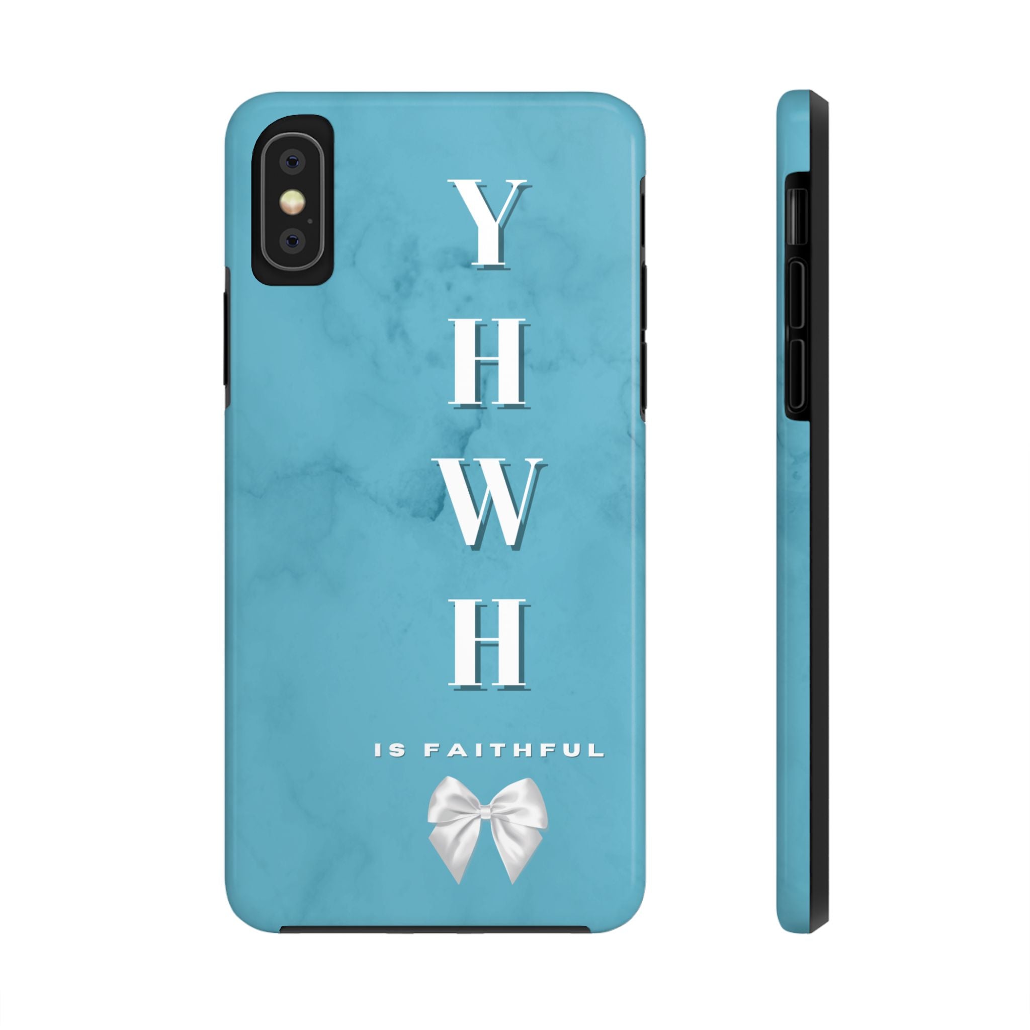 The Turquoise Yahweh is Faithful Phone Case (Non-MagSafe)
