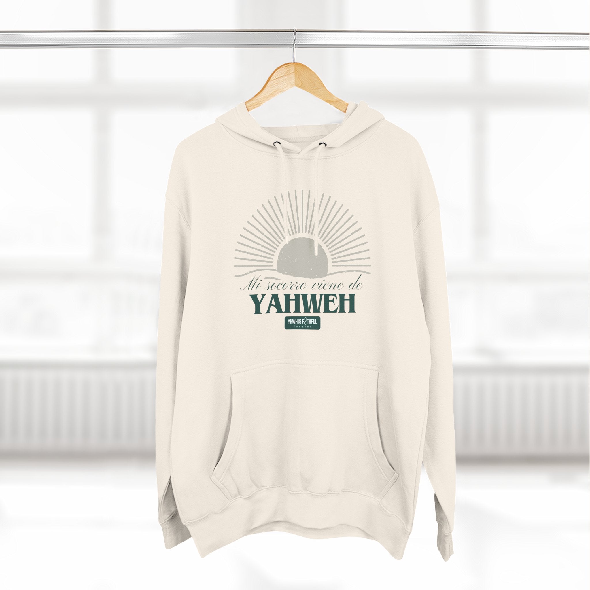 Mi Socorro Viene de Yahweh Hoodie