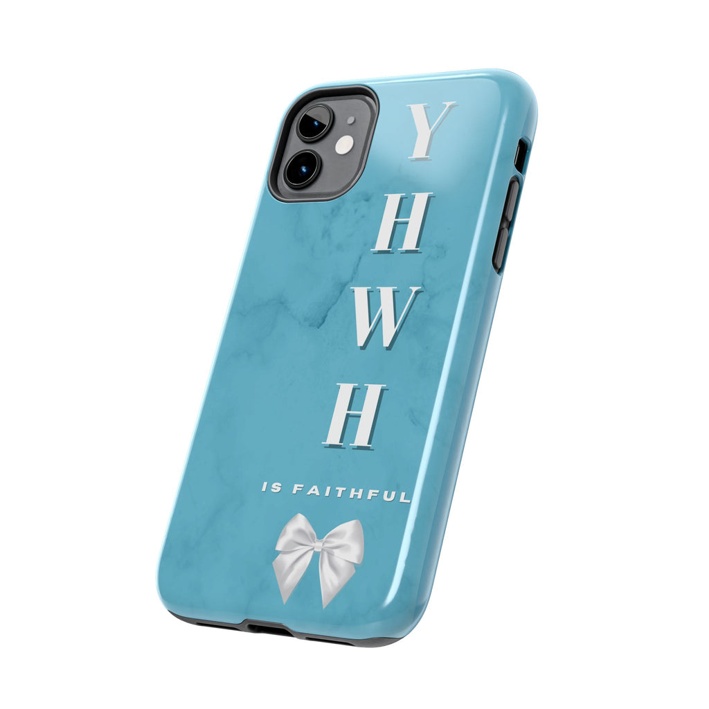 The Turquoise Yahweh is Faithful Phone Case (Non-MagSafe)