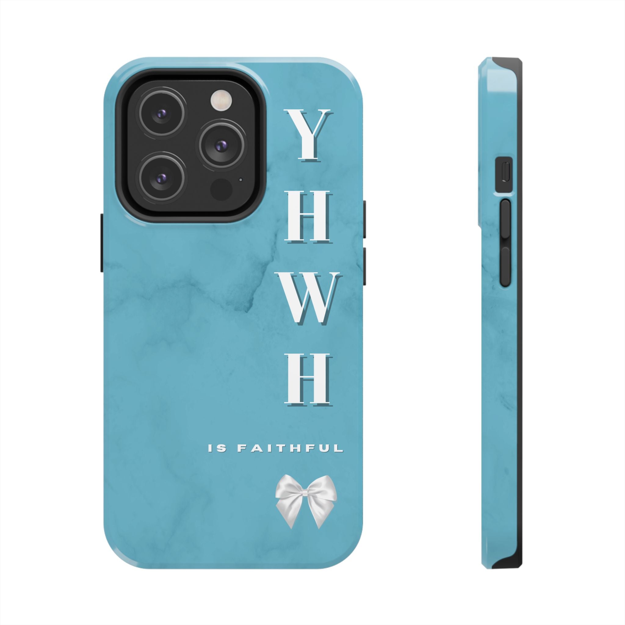 The Turquoise Yahweh is Faithful Phone Case (Non-MagSafe)