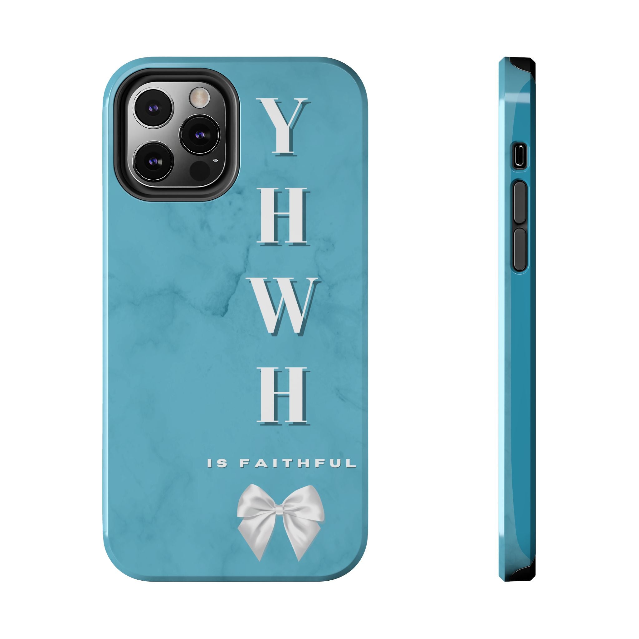 The Turquoise Yahweh is Faithful Phone Case (Non-MagSafe)