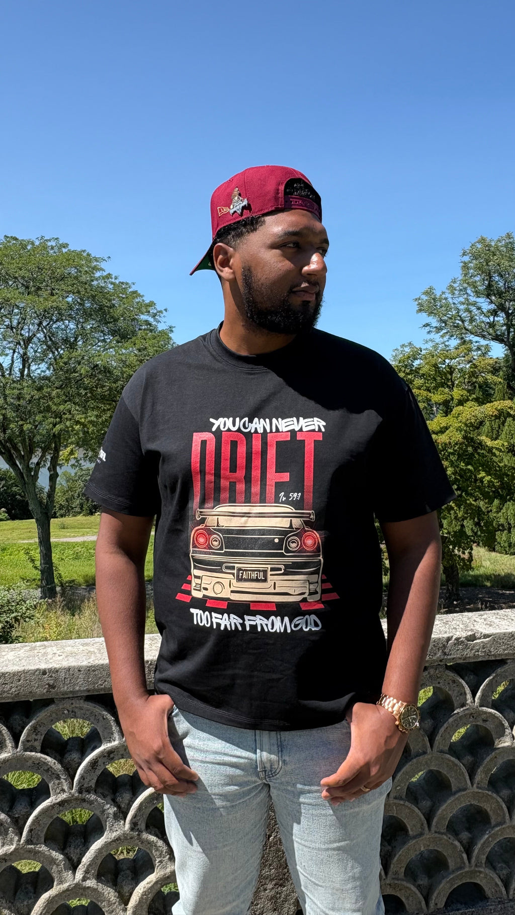 You Can Never Drift Too Far From God Oversized T-Shirt