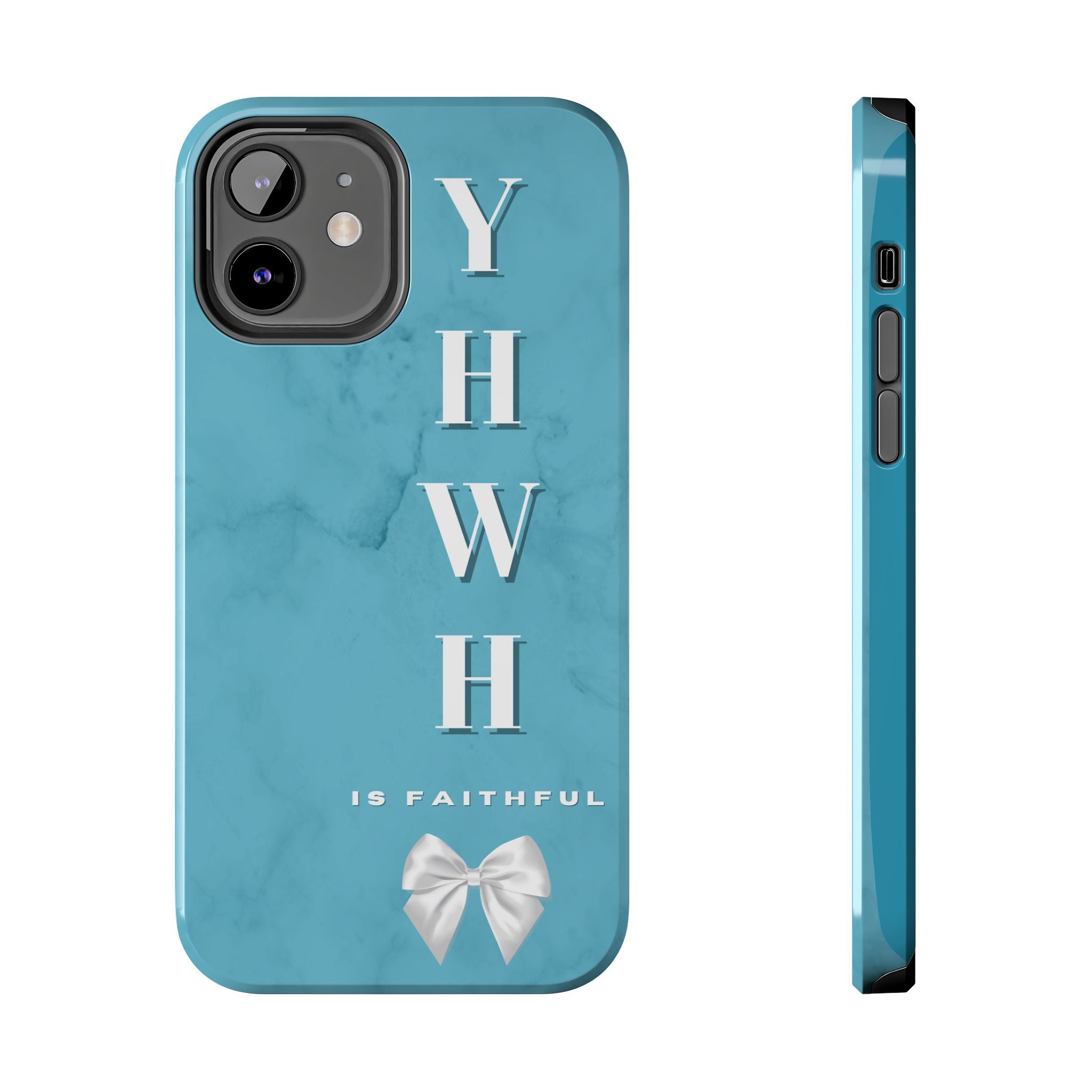 The Turquoise Yahweh is Faithful Phone Case (Non-MagSafe)