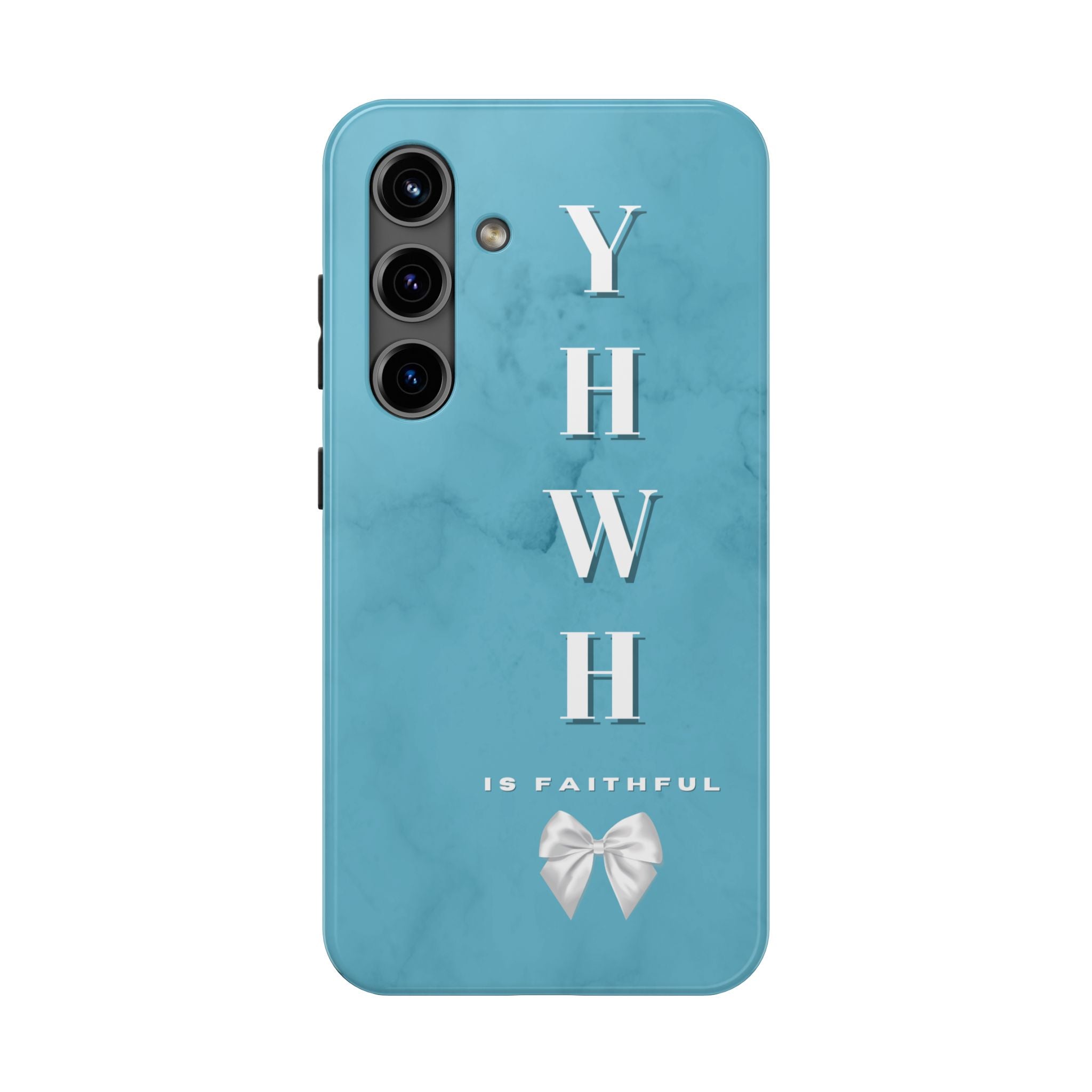 The Turquoise Yahweh is Faithful Phone Case (Non-MagSafe)