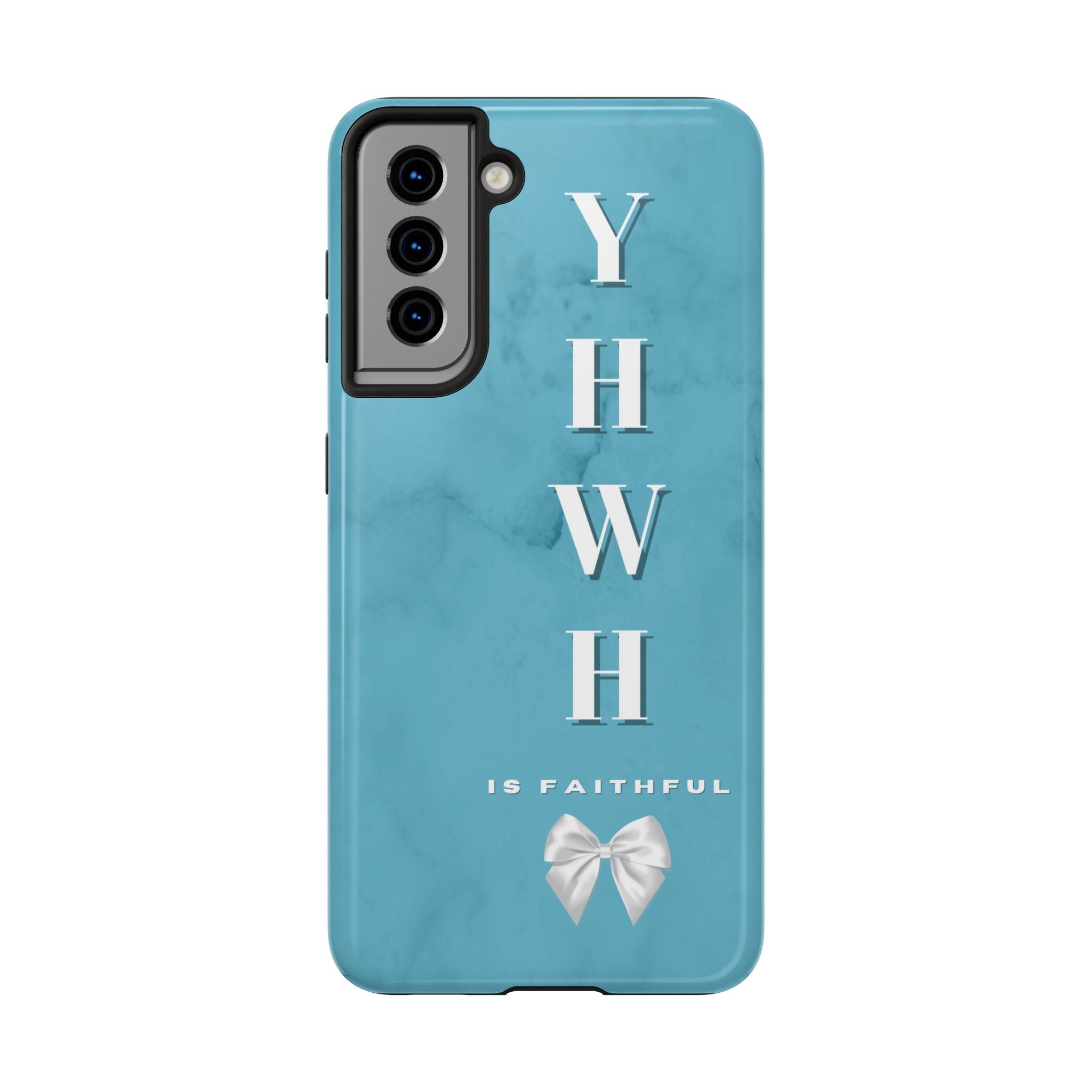 The Turquoise Yahweh is Faithful Phone Case (Non-MagSafe)