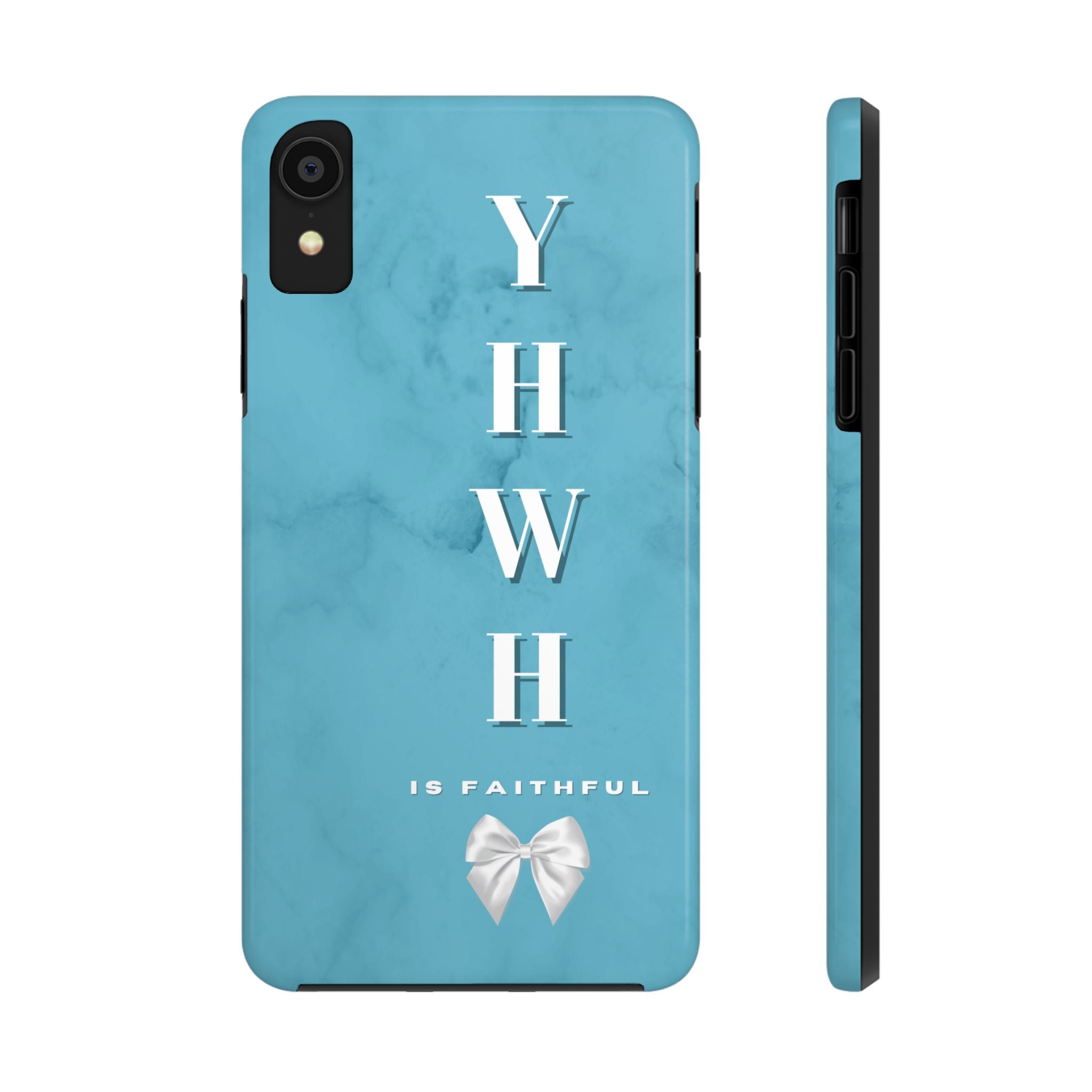The Turquoise Yahweh is Faithful Phone Case (Non-MagSafe)