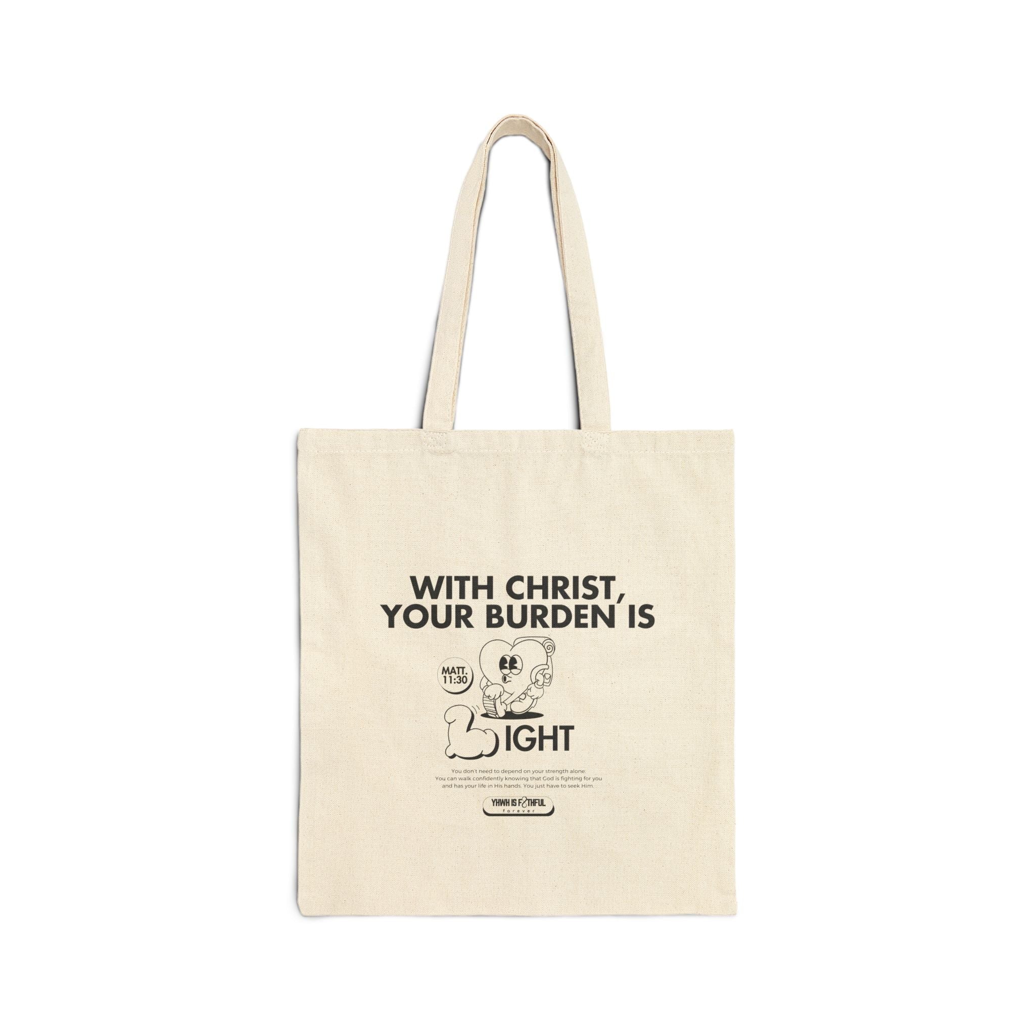 Tote Bag – With Christ, Your Burden is Light