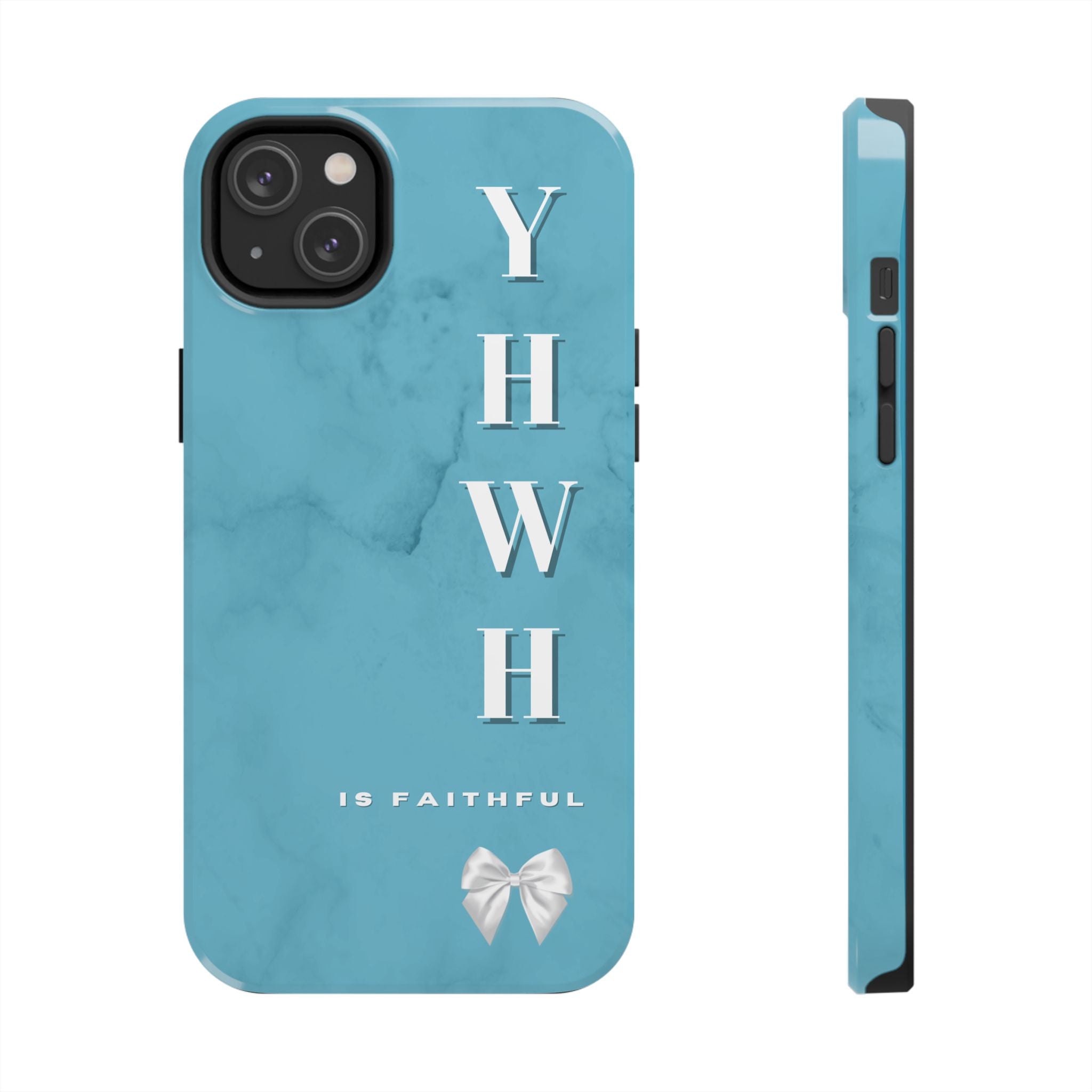 The Turquoise Yahweh is Faithful Phone Case (Non-MagSafe)