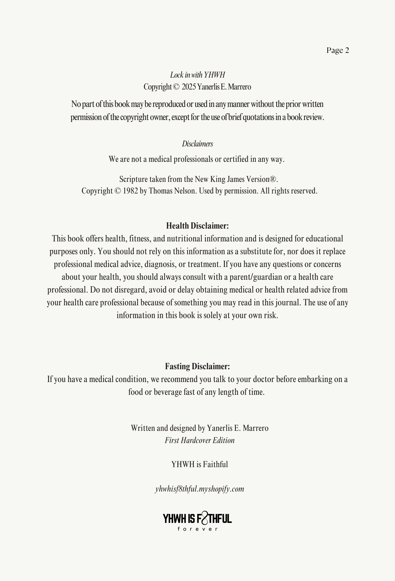 30 Day Journal: Lock in with Yahweh