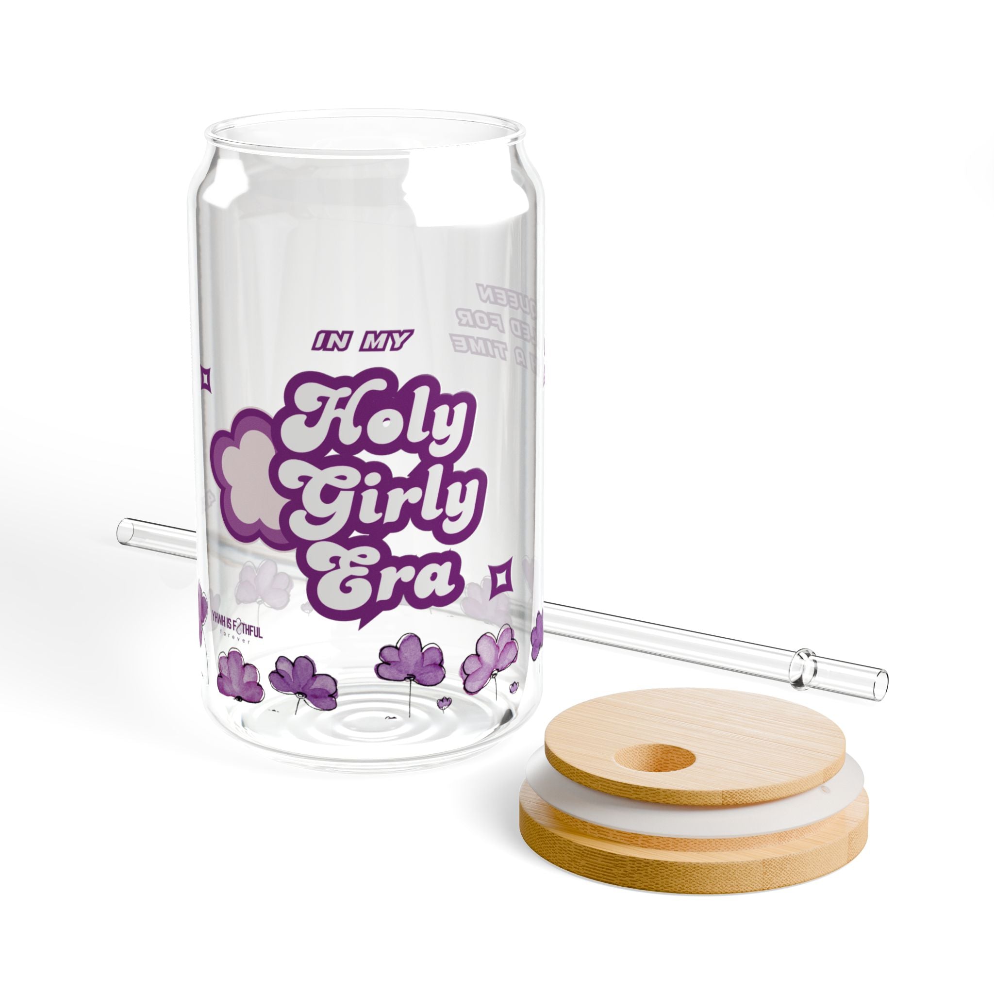 In My Holy Girly Era Sipper Glass – 16oz Glass Cup