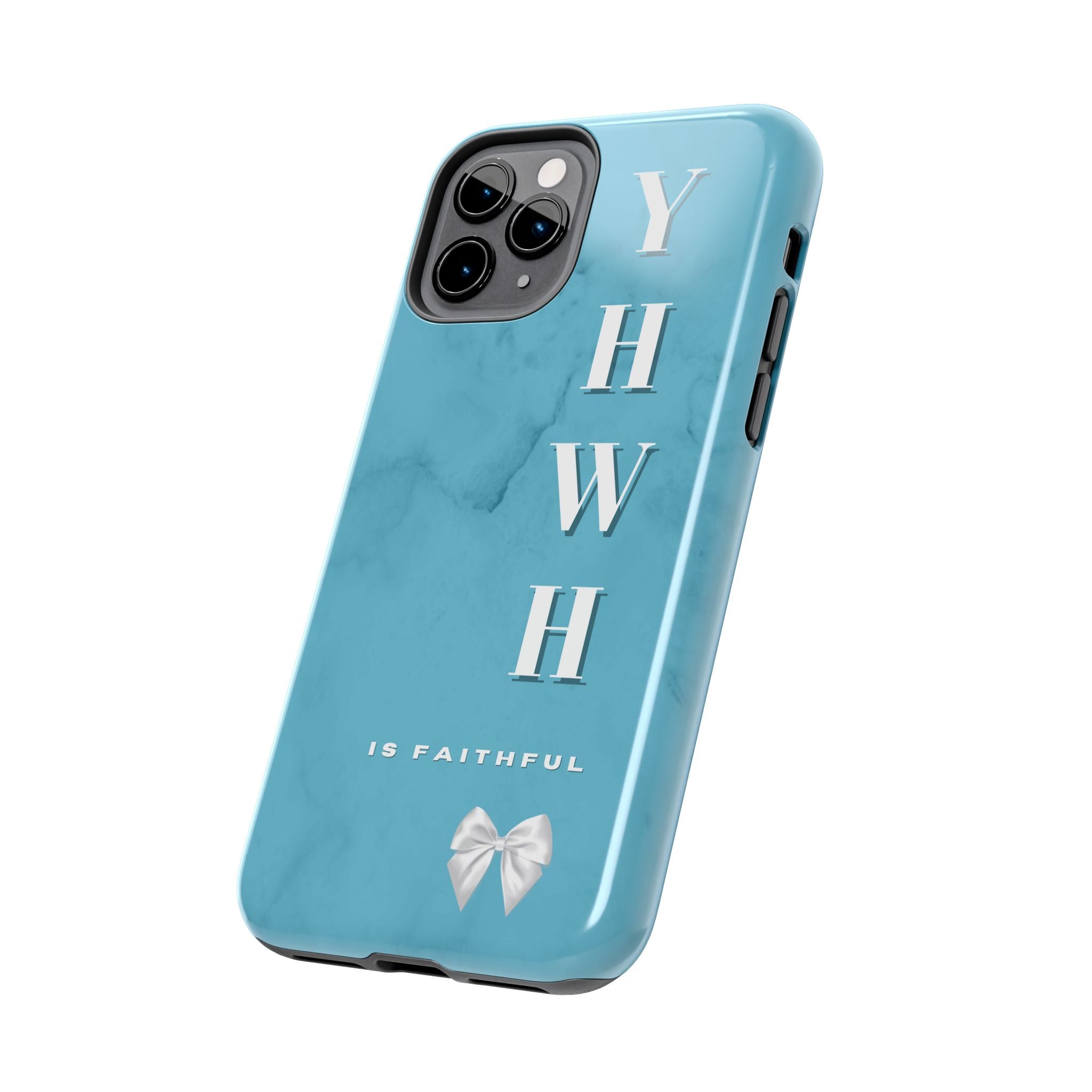 The Turquoise Yahweh is Faithful Phone Case (Non-MagSafe)