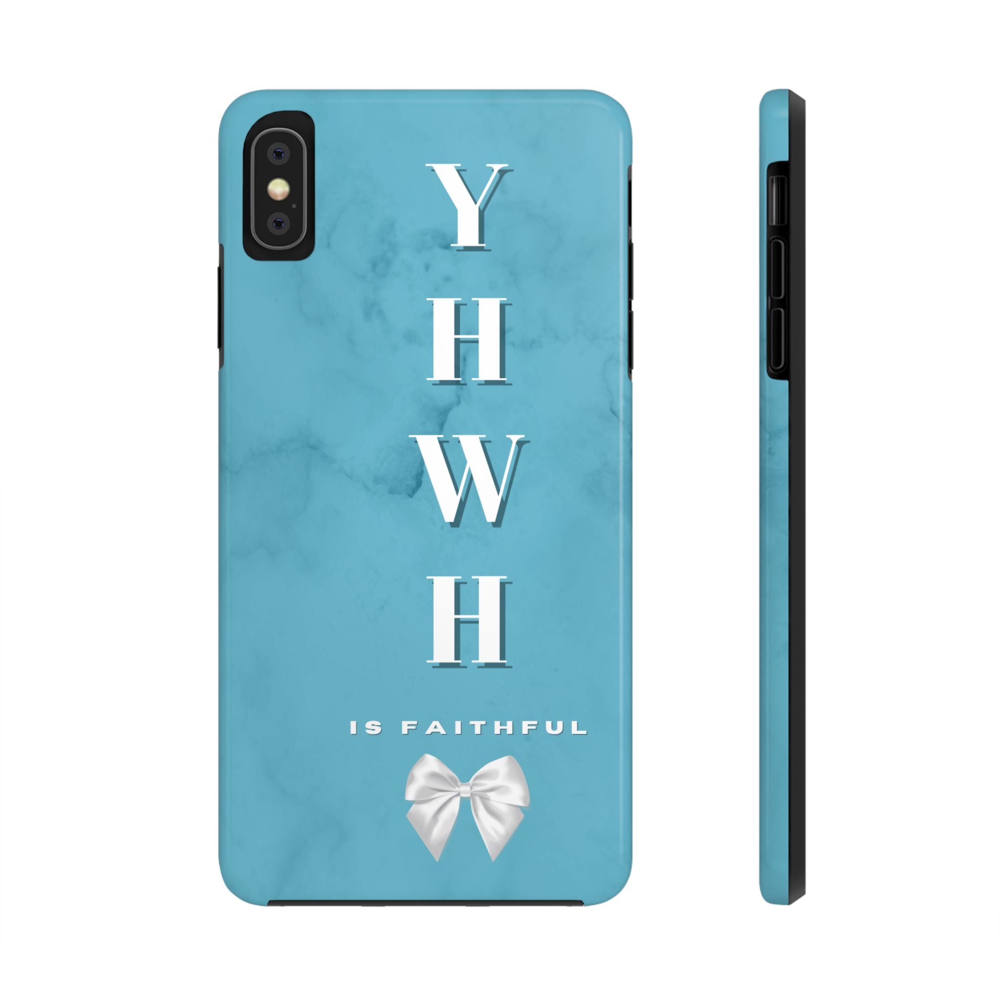 The Turquoise Yahweh is Faithful Phone Case (Non-MagSafe)