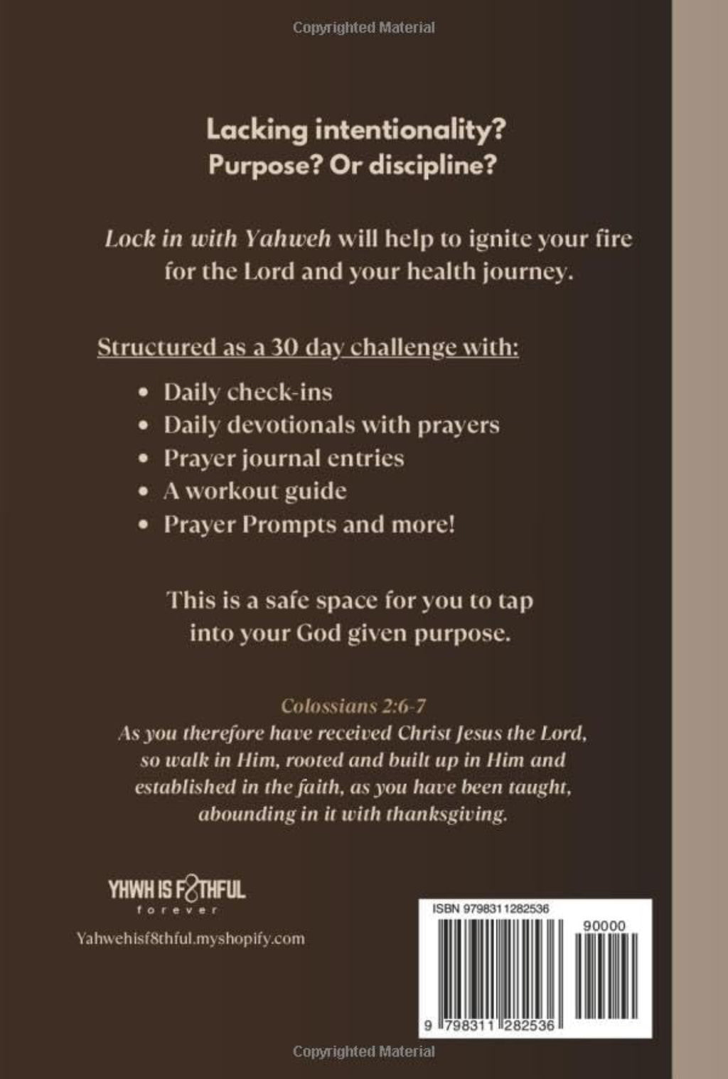 30 Day Journal: Lock in with Yahweh