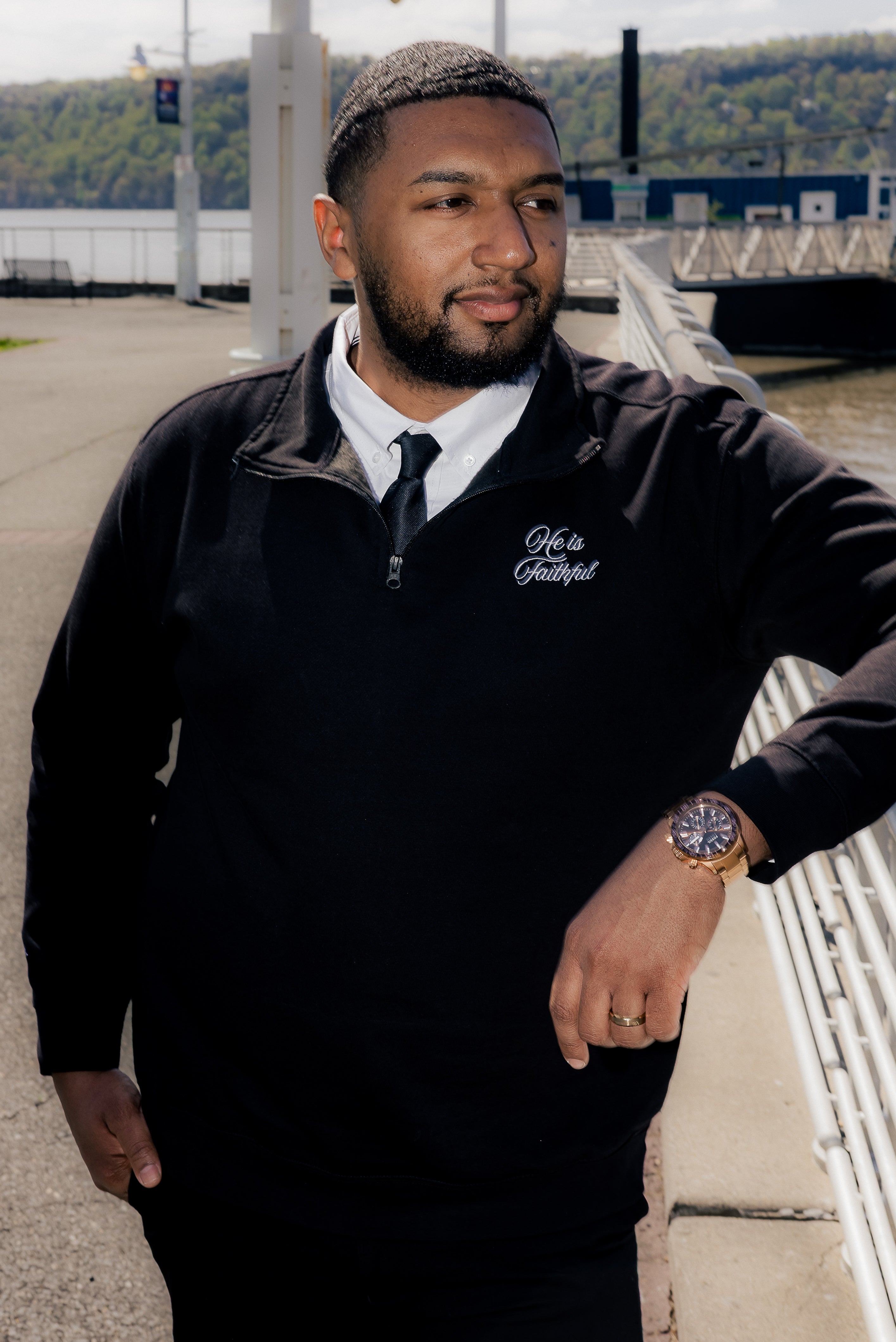 He Is Faithful Quarter Zip
