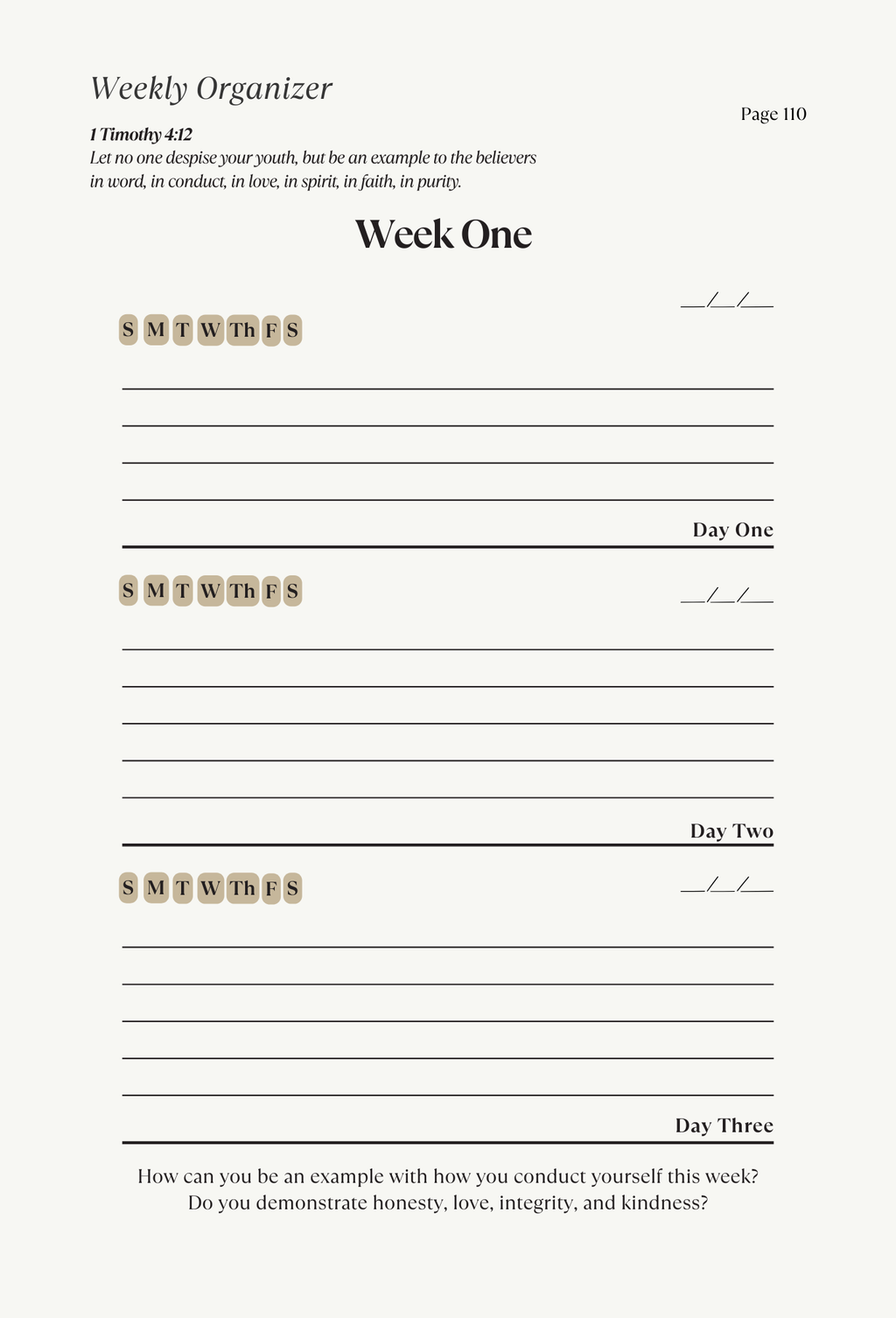 30 Day Journal: Lock in with Yahweh