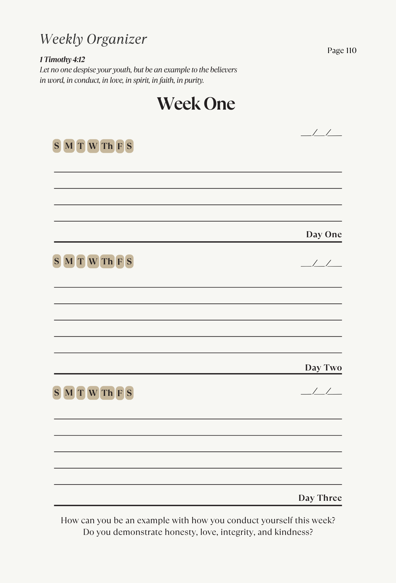 30 Day Journal: Lock in with Yahweh