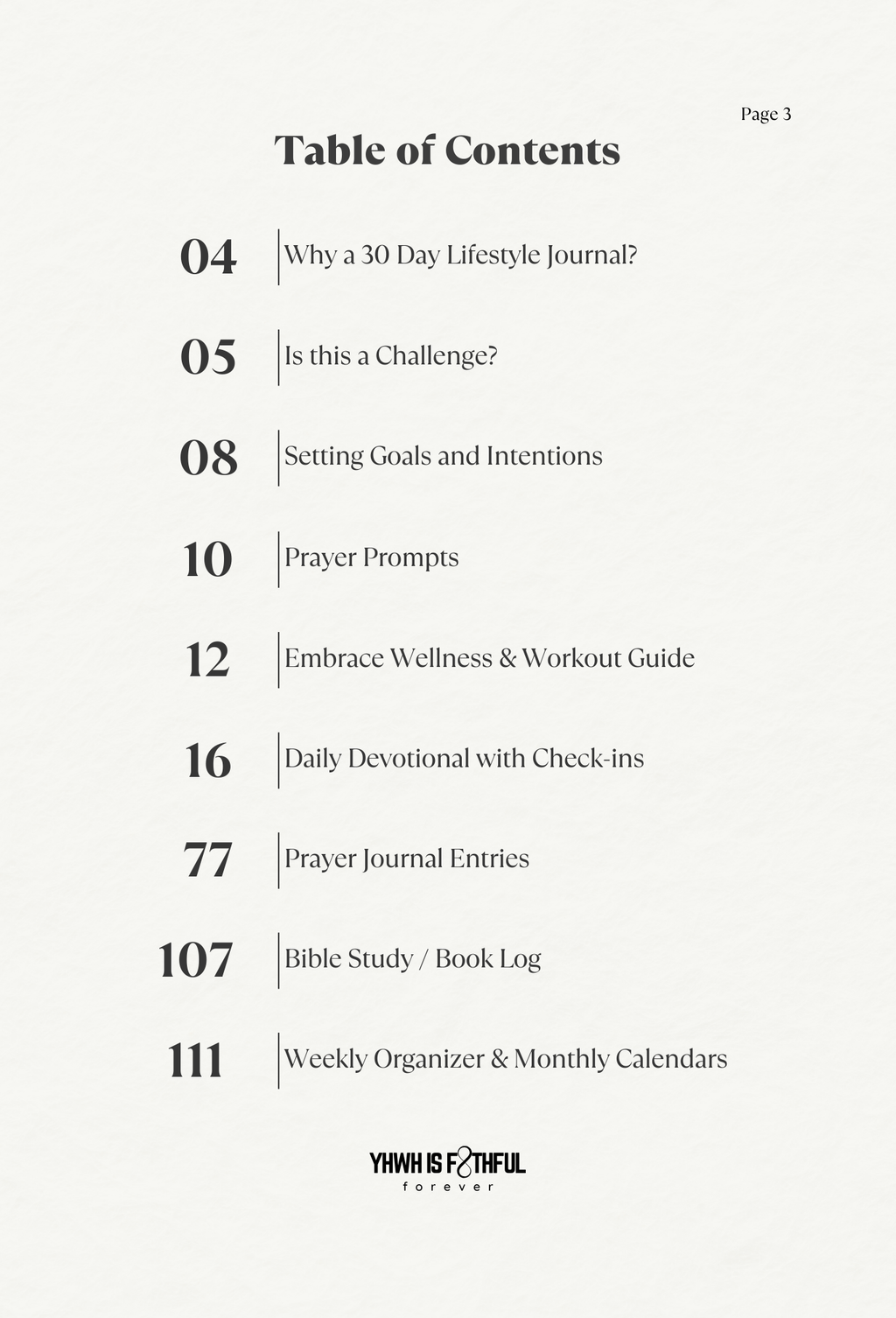 30 Day Journal: Lock in with Yahweh