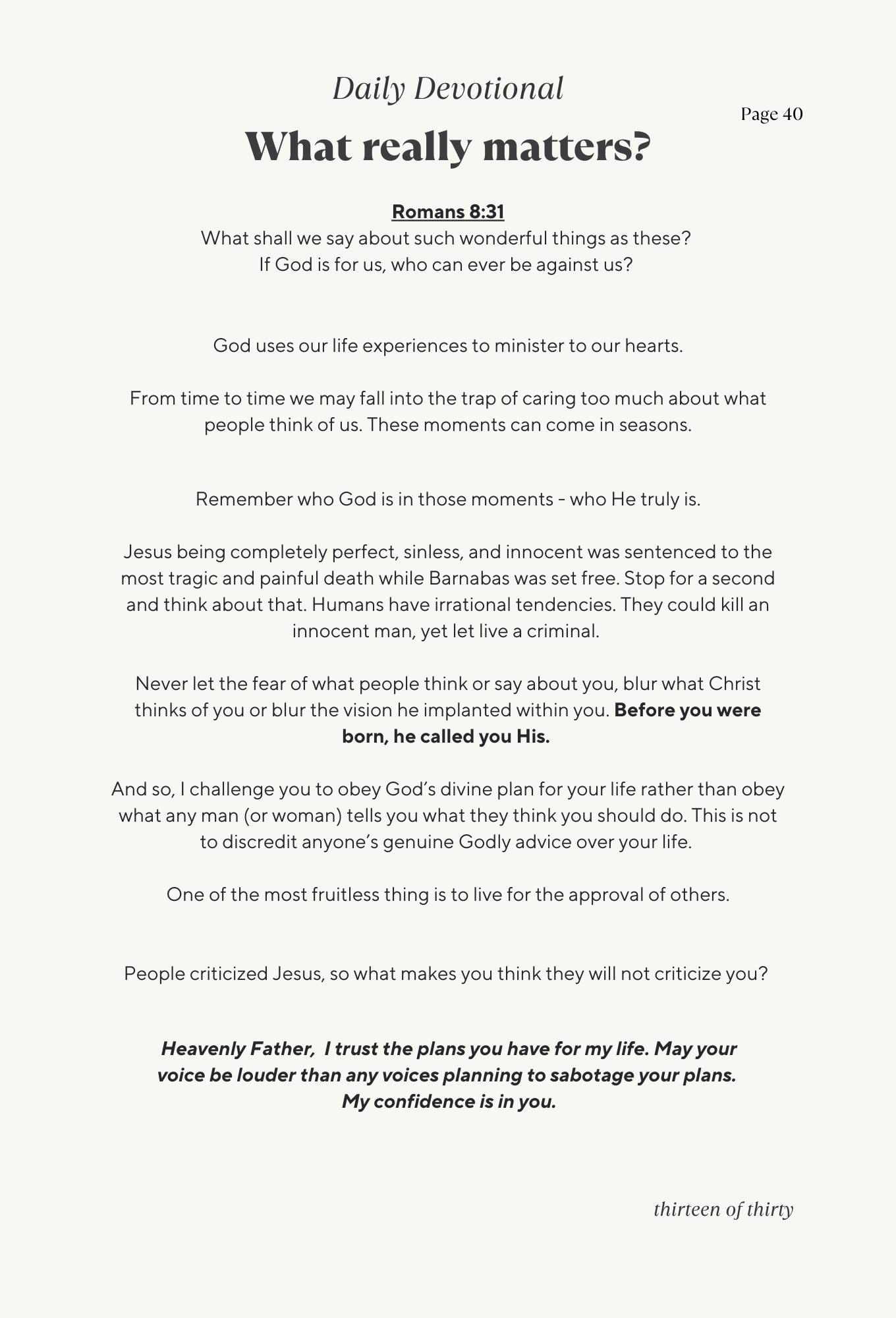 30 Day Journal: Lock in with Yahweh